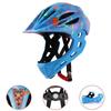 Kinder Vollgesichts-Fahrradhelm mit LED-Licht Insektennetz CE-Zertifiziert EPS Leicht Belüftet Mountainbike Fahren