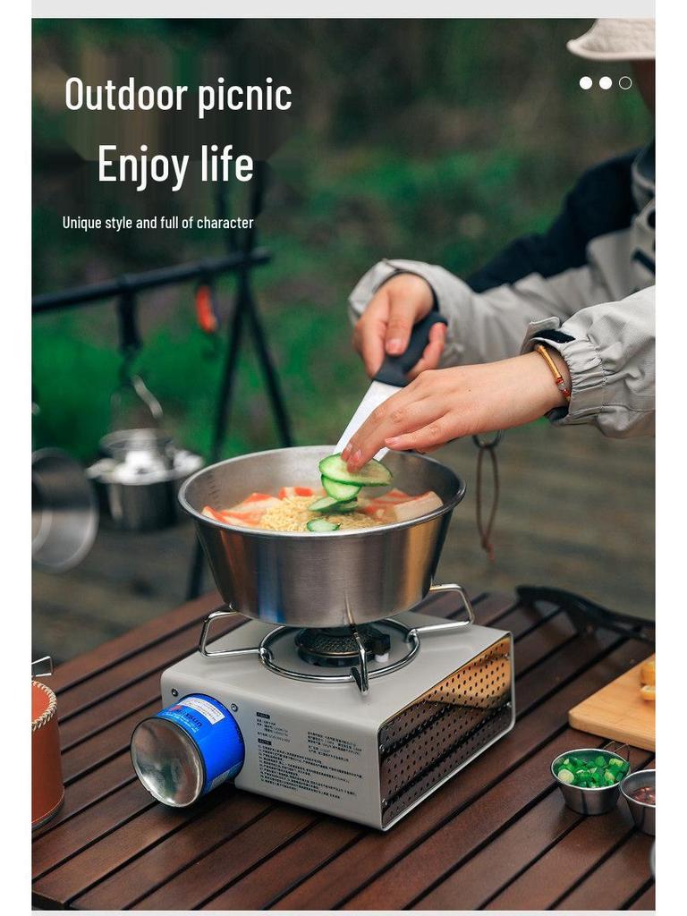 Large Stackable Stainless Steel Camping Snow Bowl for Cooking Rice