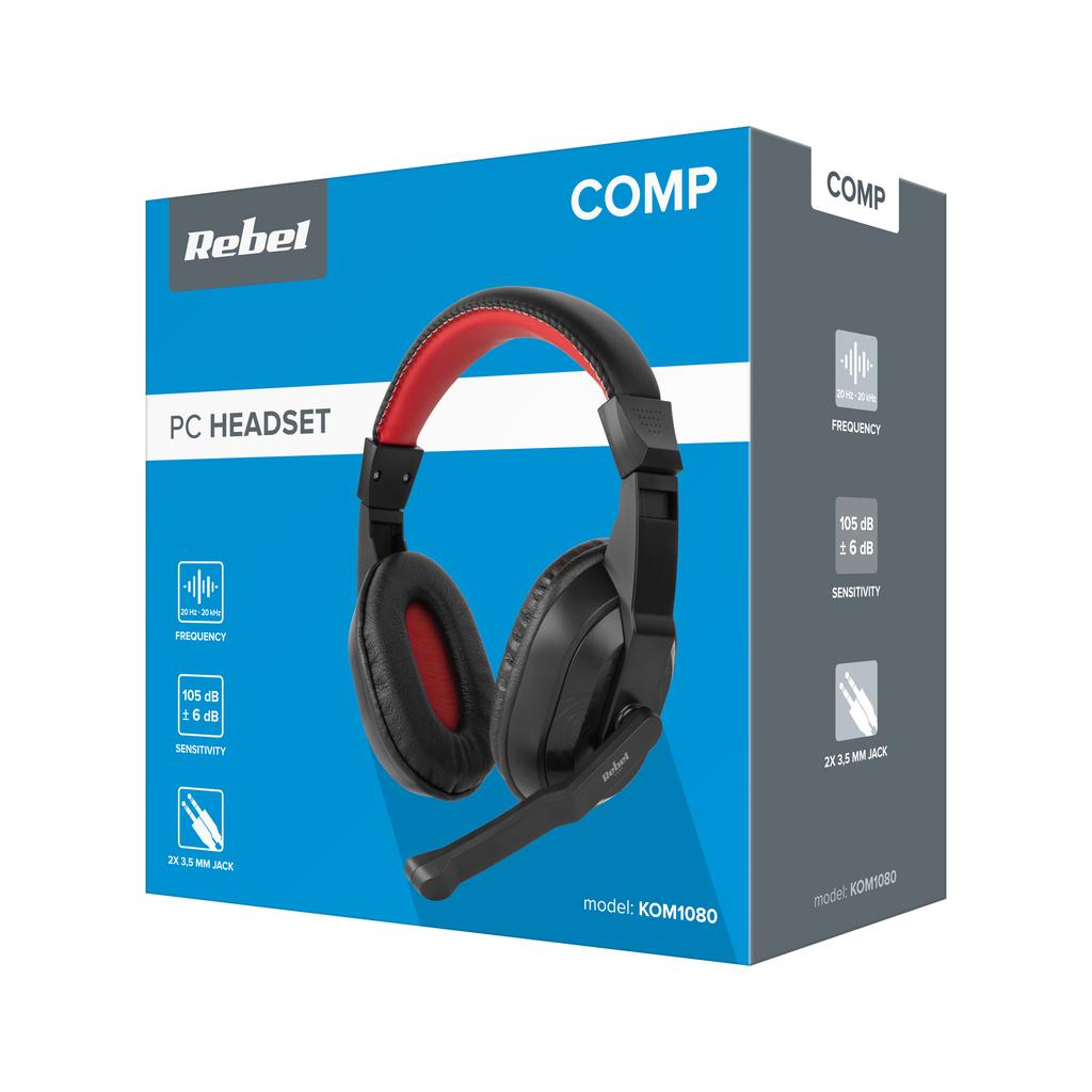 Gaming headphones for gamers, microphone PC Rebel