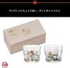 Aderia (ADERIA) [Premium Nippon Taste Sake Glasses, Fujin and Raijin Design Pair Set, 100ml, Made in Japan, Gift Boxed, S6226] Stylish glass sake cups
