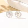 Titanium Steel Big Tree Earrings Round Life tree Lucky Women's Small European American Fashion