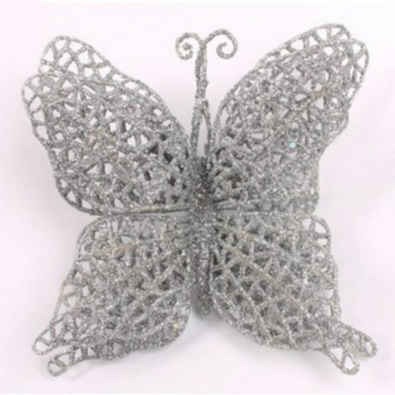

1 шт. Украшение для дома Рождественские украшения-бабочки Рождественские украшения для елки Украшения для свадебной вечеринки Поделки Креативные подарки sliver