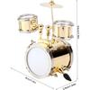 Miniature Drum with Case, Musical Instrument Model Replica Drum Set Mini Miniature Dollhouse Model Ornament Drummer Gift Music Room Decor Doll House