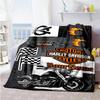 Harley-davidson Motorcycles Customize Text Blanket Multi-purpose Personalized Blanket Durable Comfort Perfect for Nap Bed Living Room Picnics
