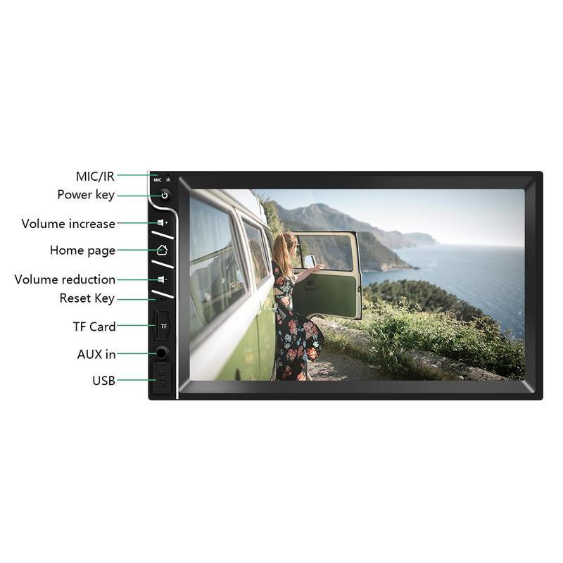 2Din Car Player 7 Inch HD Touch Screen MP5 Multimedia Player Digital Radio FM Bluetooth Auto Player Support Mirrorlink Rear View AUX USB SD