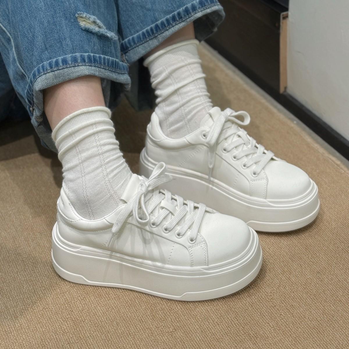 

Platform small leather shoes women s 2025 new college style brown lace-up muffin single shoes women s heightening leather loafers 40