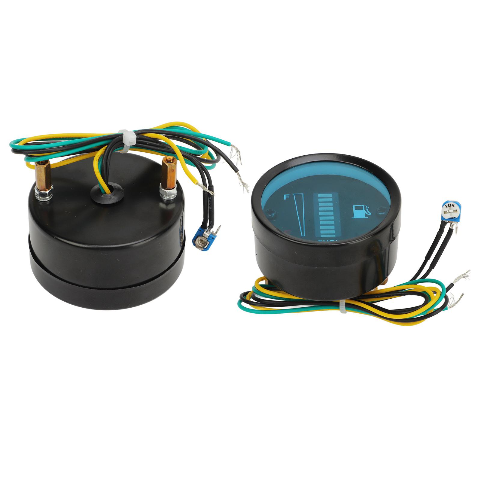 Motorcycle Fuel   Gauge 52mm Housing Diameter LED Light Display Fuel   Fuel   Meter 12V