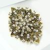 Rhinestone Bridals Brooch for Women Unisex Retro Crystal Pins Banquets Party Backpacks Gift Jewelry Accessories
