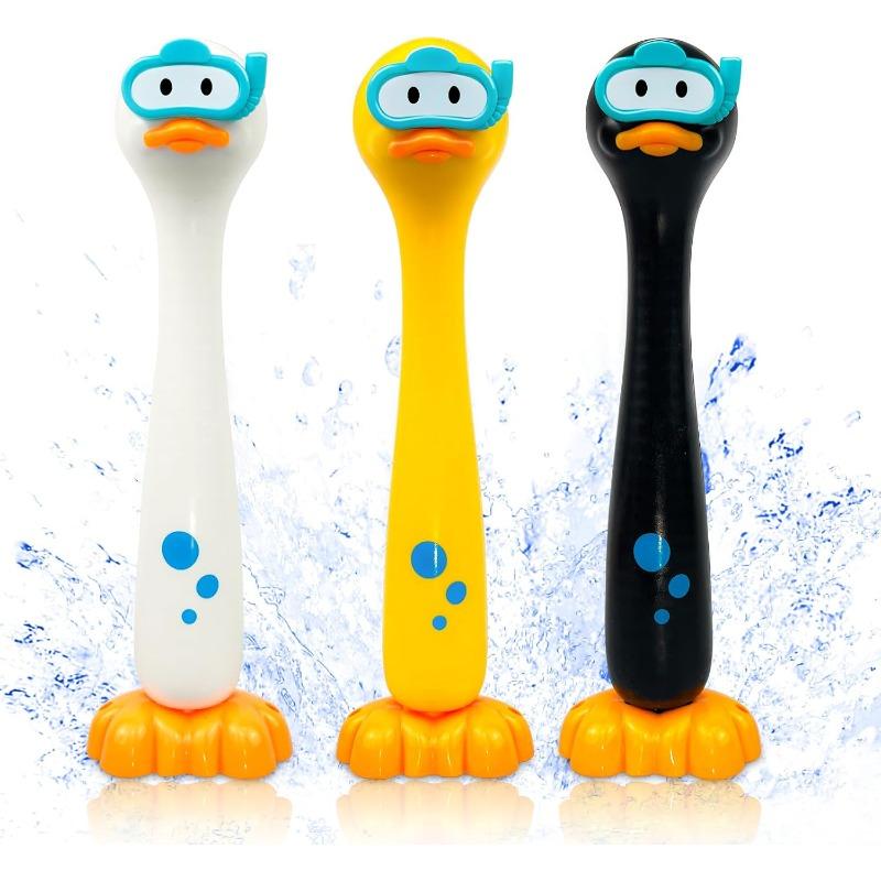 Duck Swimming Diving Sticks Pool Toys for Kids Ages 4-8, 3pcs Training Sinking Throwing Dive Toy for Kid Diving, Summer Underwater Sinking 3PCS