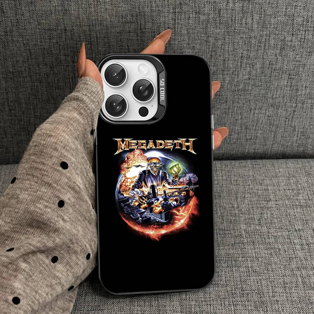 

Music Band M-Megadeth Phone Case For IPhone 17 16 15 14 13 Pro 12 11 Pro Max PLUS Color Back Cover iphone 12