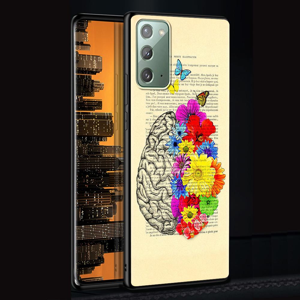 Medical Human Organs Brain Meridian Kidney Case for Samsung Galaxy Note 20 Ultra 10 9 8 M31 M30s M51 M31s M52 5G Phone Cover