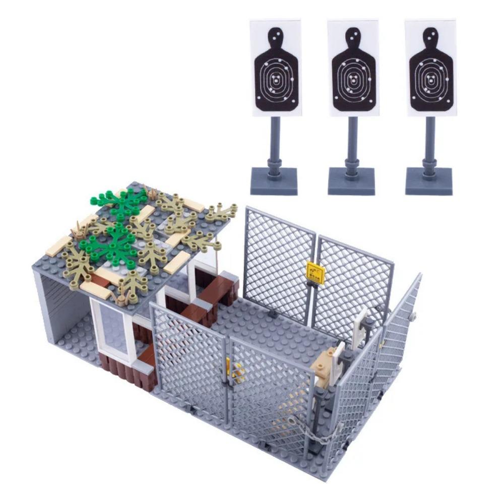 WWII Building Blocks Military Weapons Police Soldier Figure Accessories Model Brick Gun Cannon Launcher Bunker Outpost Toy X017