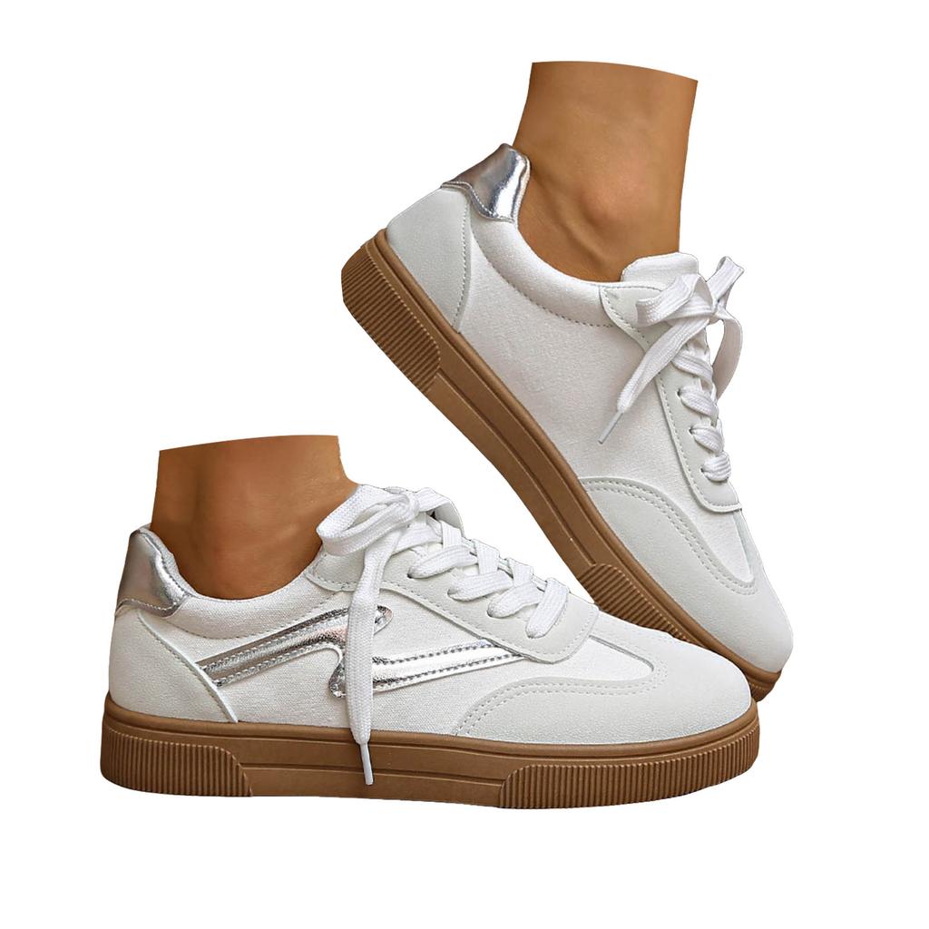 Flat Shoes For Women Comfortable Casual Women'S Flat Platform Round Toe Sneakers Stylish Casual Color Zapatos Mujer CóModos