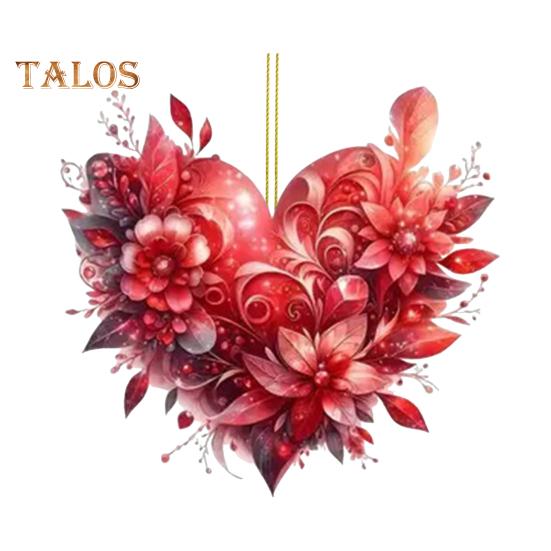 

Подвеска для автомобиля с 2D-печатью в виде цветка, рождественской елки, легкая подвеска для зеркала заднего вида, украшения на сумку, подвеска-брелок красный