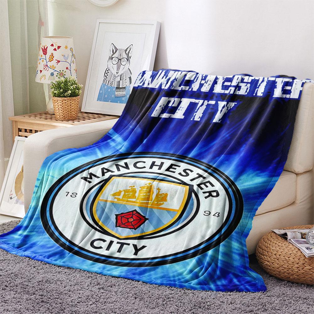 Bold MCFC Decals Blanket, High Quality Comfortable for All Seasons, Home Decor, Warmth and Comfort