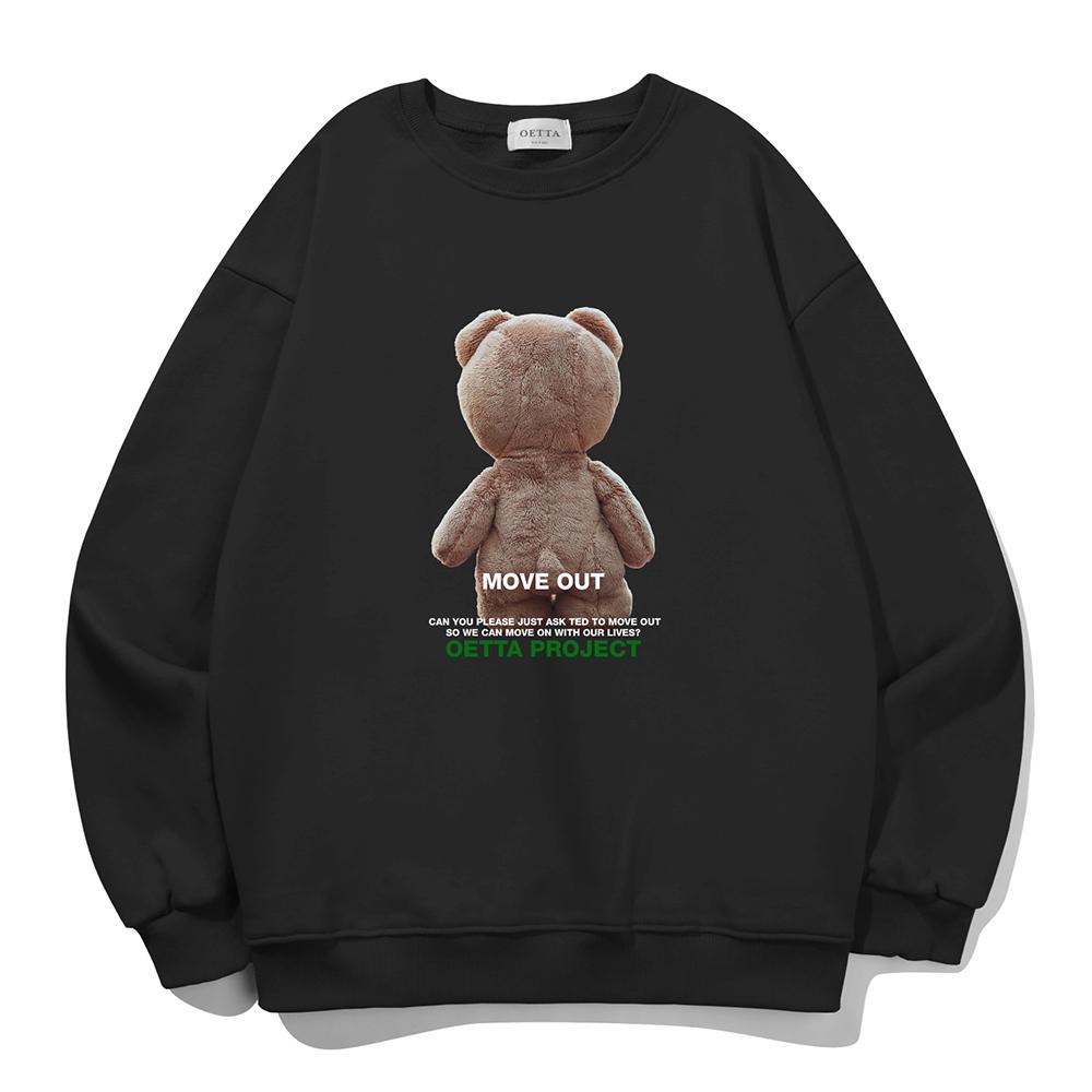 Yda Teddy Bear Point Sweatshirt Black M