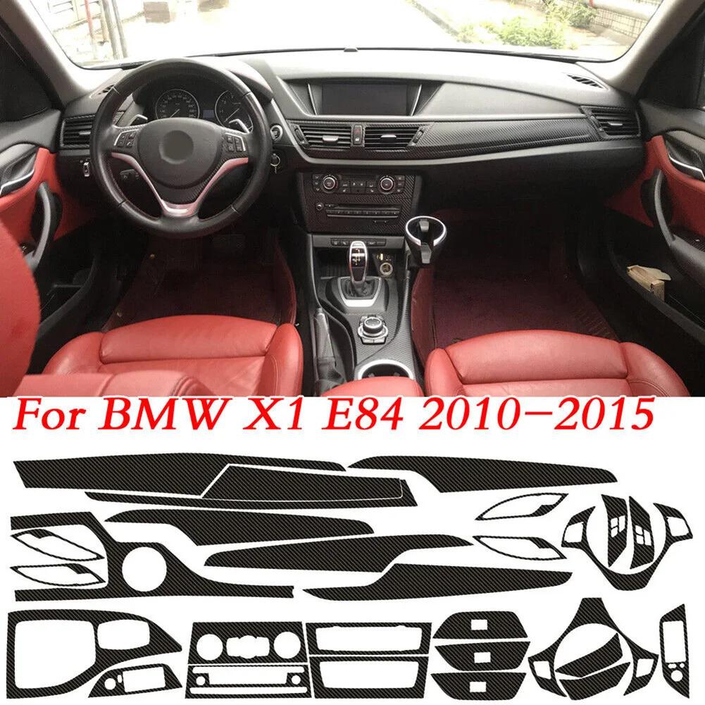 Pentru BMW E84 2010-2015 Autocolant 3D Fibră de carbon Model negru Interior DIY Trim Decal Autocolante de decorare auto pentru volanul pe stânga