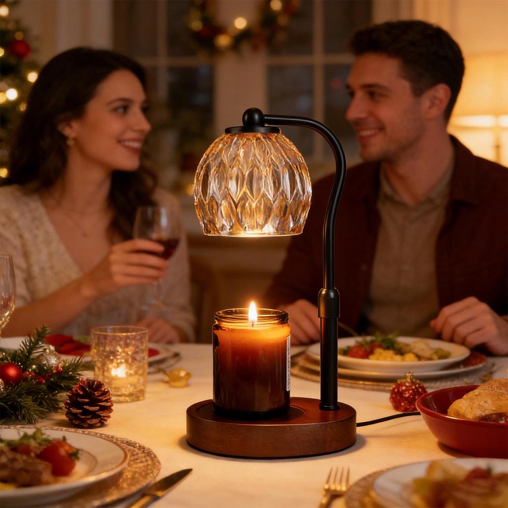 Candle Warmer Lamp Dimmable Adjustable Height Scented Modern Candle Melting Lamp Home Decor for Living Room Bedroom Office