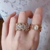 Vintage French Elegant Lace Ring For Women Adjustable Open Ring Finger