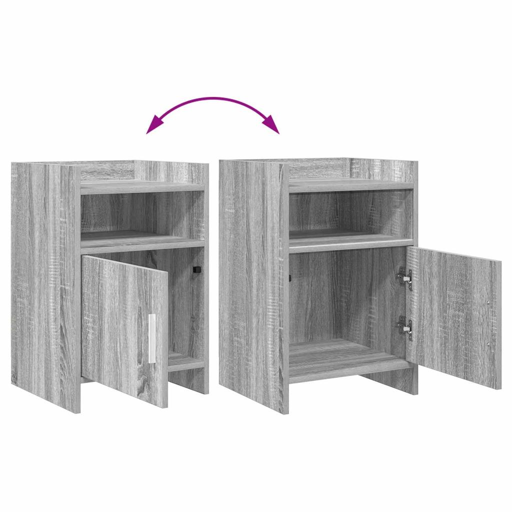 Nightstands 2 pcs Grey Sonoma 40 x 36 x 60 cm Engineered Wood