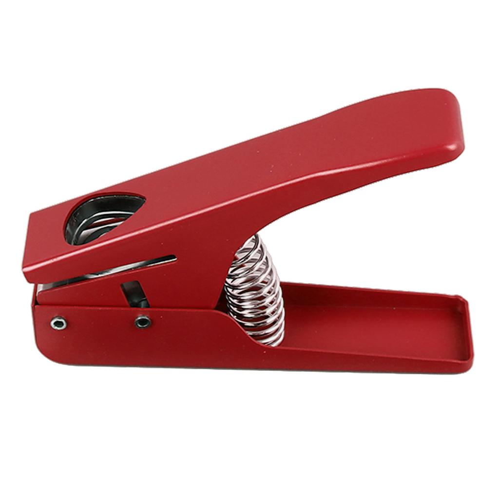 Gitarrenplektrum Lochstanzer Größe Verstellbar Multifunktional Tragbar Gitarrenplektrum Schneider Maker Rot