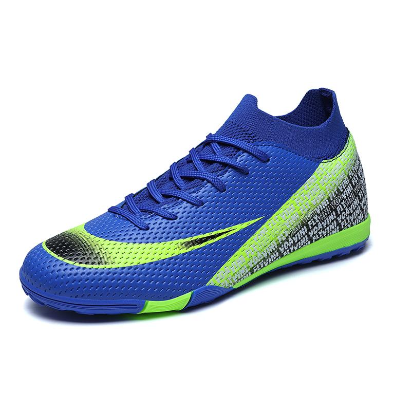 Youth Football Shoes  New Anti Slip Lace Up Grass Wear Resistant Training Ankle Boots Man Comfort Professional Soccer Shoes