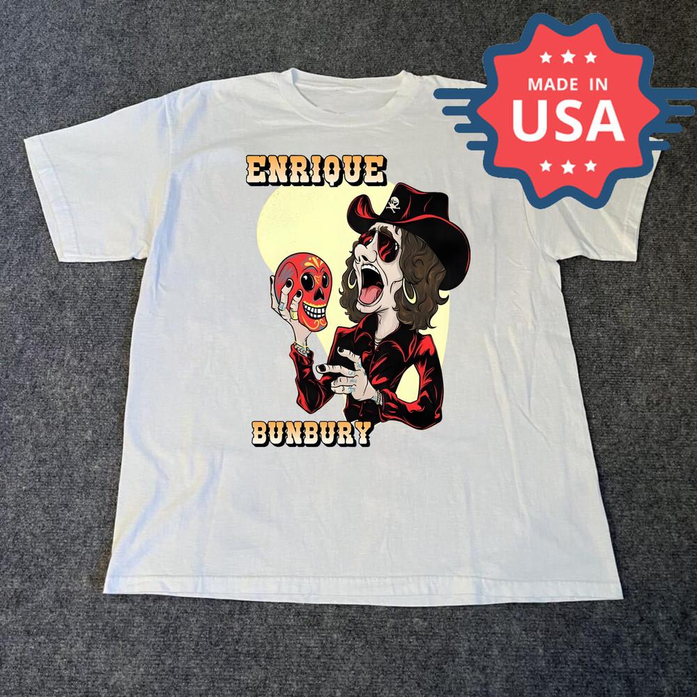 Vtg Enrique Bunbury Cotton Shirt Unisex Concert S to 5XL Unisex T-Shirt XL