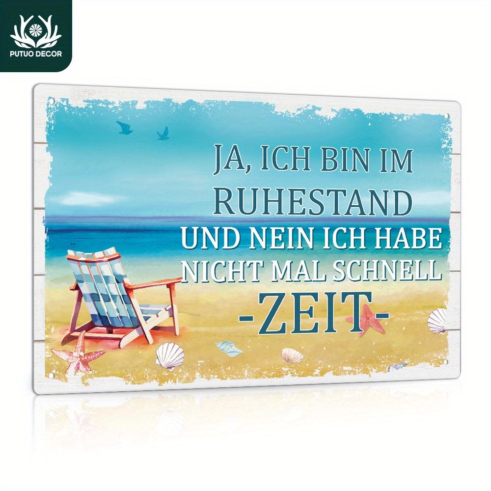 Pc German Vintage Metal Tin Sign Yes I Am Retired And No I Do Not Even Have Quick Time Wall Art Decor For Ho