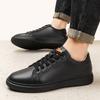 Fashion Lightweight Skate Shoes Lace-Up Men Flats Classic Sneakers New Genuine Leather Casual Shoes Men All-match Outdoor Walking Shoes