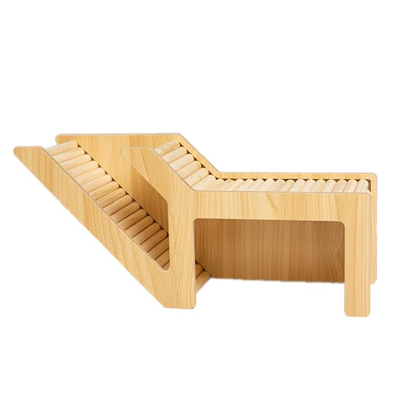 Natural Hamster Hideouts Ladder Tunnel For Syrian Hamsters And Rodents Climbing and Hiding Cage Corner Platform