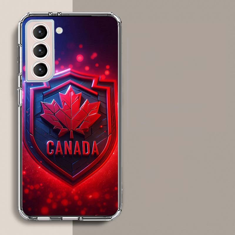 Canada National Football Team Logo Phone Case For Samsung Galaxy S25 Edge S24 S23 FE S21 S20 S10 Plus S22 S26 Ultra Cover Clear
