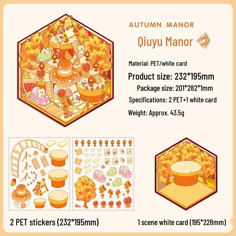 3D Miniature Scene Collage Stickers: Cute Decompression Handbook Stickers