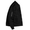 Autumn and Winter Men's Suede Solid Color Patchwork Casual Sports Stand Up Collar Button Jacket Long Sleeved Jacket Cardigan