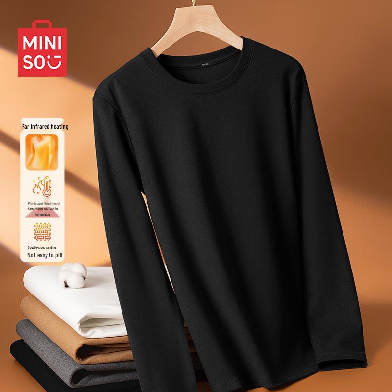 MINISO Men's 5A Antibacterial Warm Long Sleeve Base Layer T-Shirt