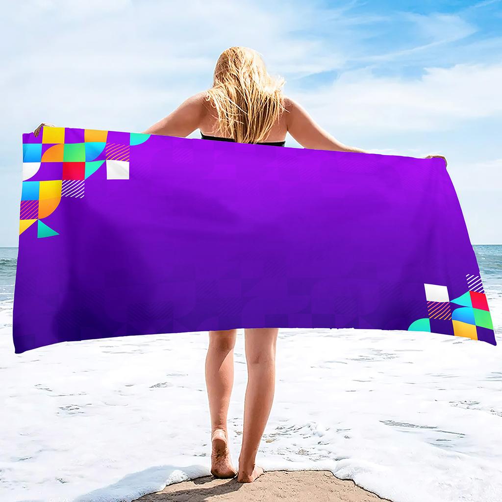 Beautiful Art Pattern Series Seaside Vacation Beach Towel Swimming Bath Towel Sports Towel