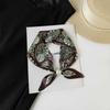 Summer High-grade Magnetic Suction Small Silk Scarf Versatile Anti-sun Scarf Satin Silk Scarf Long Strip Foreign-style Butterfly Scarf Female