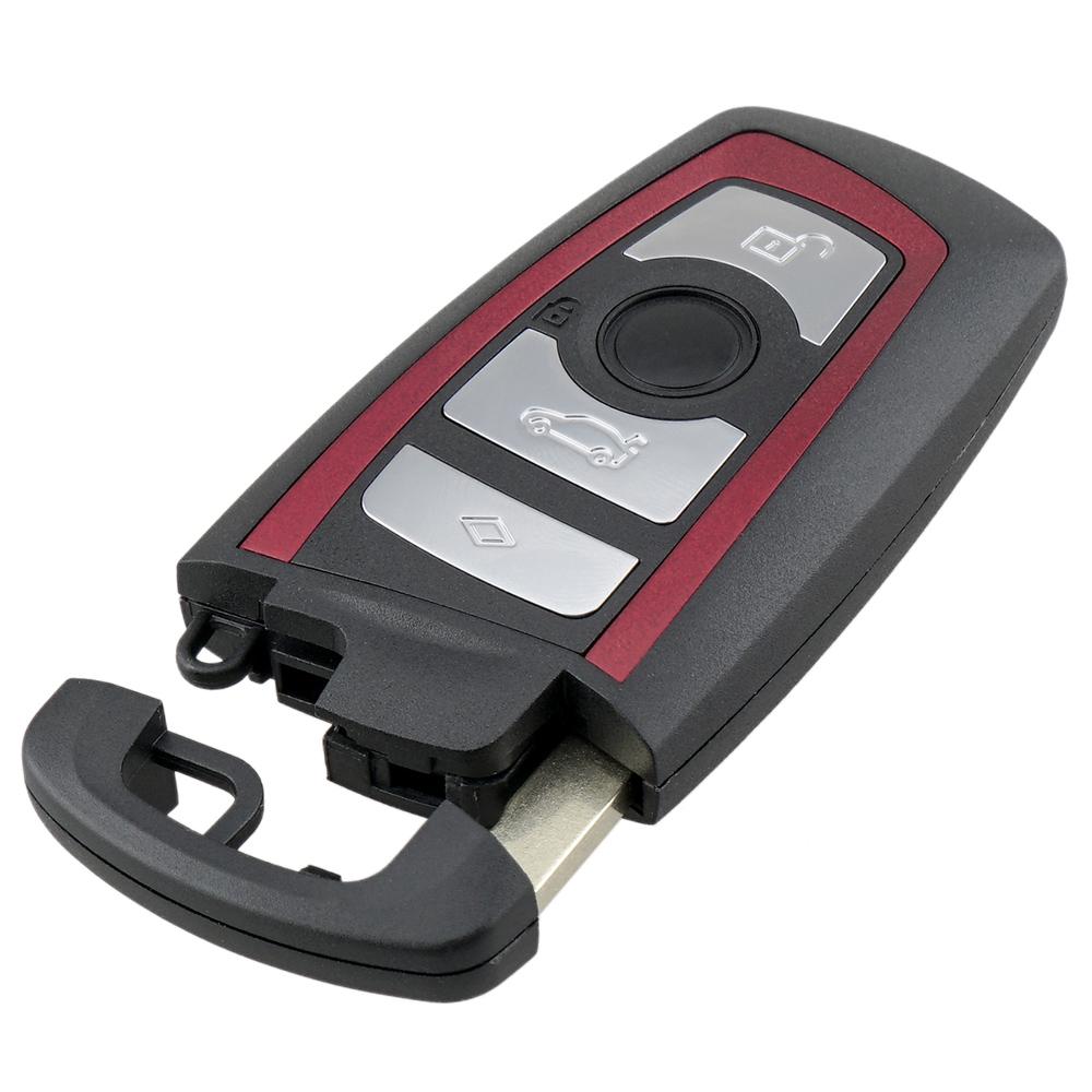 4 Buttons Replacement Smart Key Shell Cover Remote Keyless Case with Uncut Blank Blade Fit for BW F CAS4 5 Series 7 Series