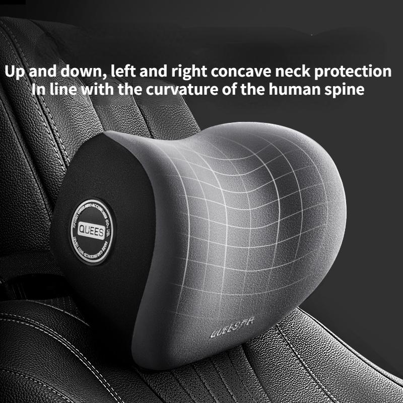 Atsafepro Car Cushion Head Pillow To Protect the Lumbar Neck Comfort and Relaxation Vacuum Memory Foam Car Interior