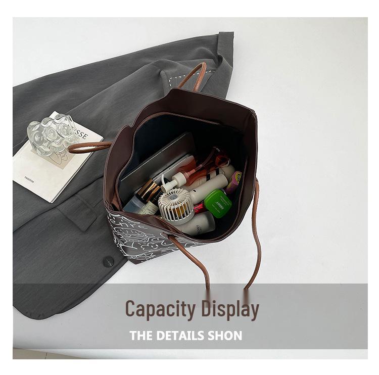 Autumn 2025 Women's Trendy Crossbody Shoulder Tote Bag - Large Capacity & Stylish Design