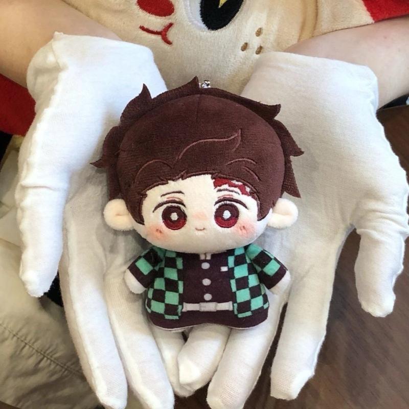 Nuovi Carini Peluche Mascotte di Demon Slayer 10cm Personaggi di Kimetsu No Yaiba Bambola di Peluche Portachiavi Morbidi Peluche per Fan Ciondolo Zaino Regalo di Compleanno