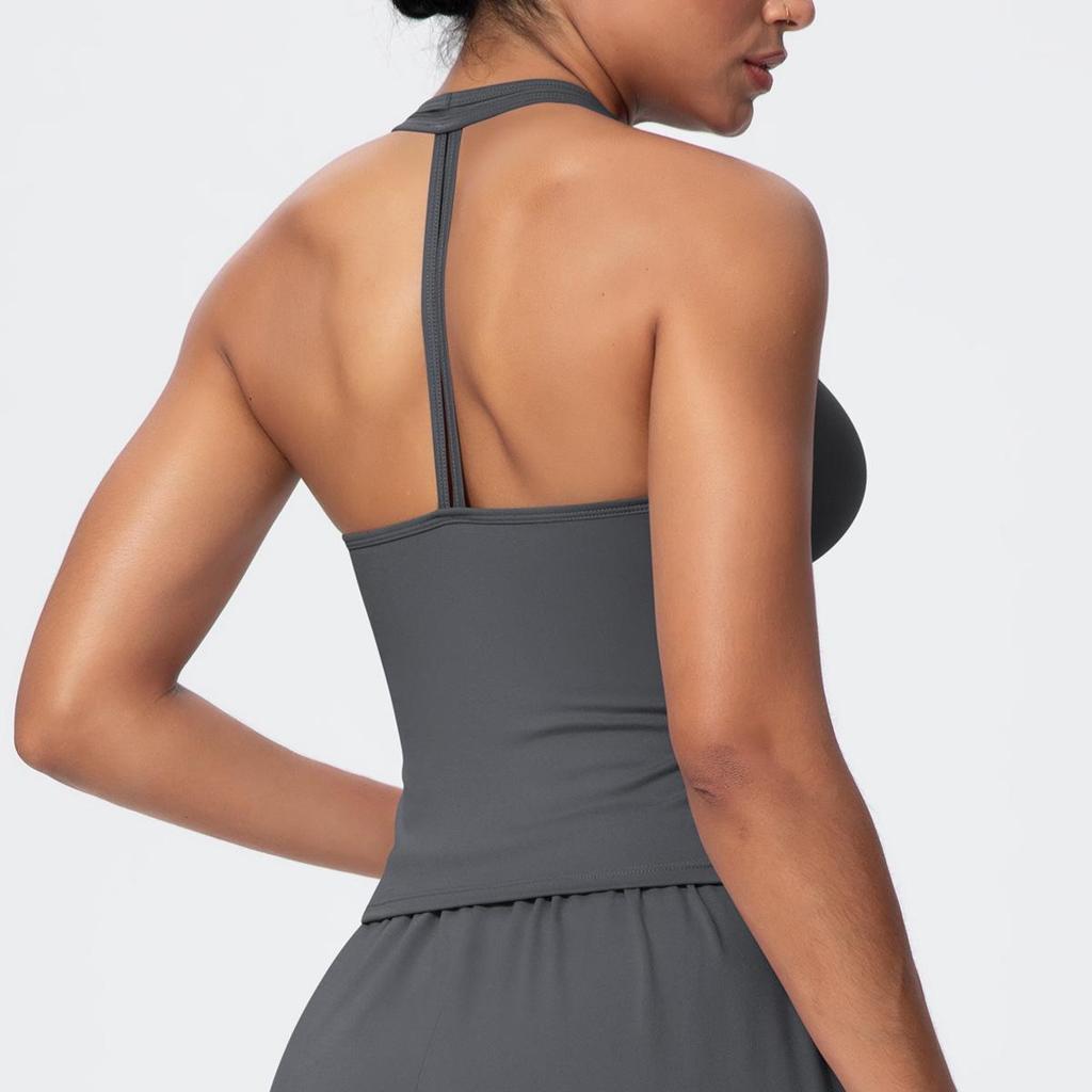 Cross-back Brushed Yoga Tank and Sports Bra for Women - Tight Fit, Stylish, Ideal for Running and Fitness