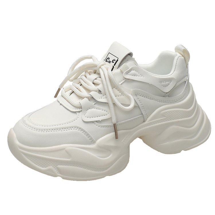 

Модные и удобные толстые кроссовки Pops, женские весенние кроссовки для женщин, повседневные кроссовки Hundred, белые 40