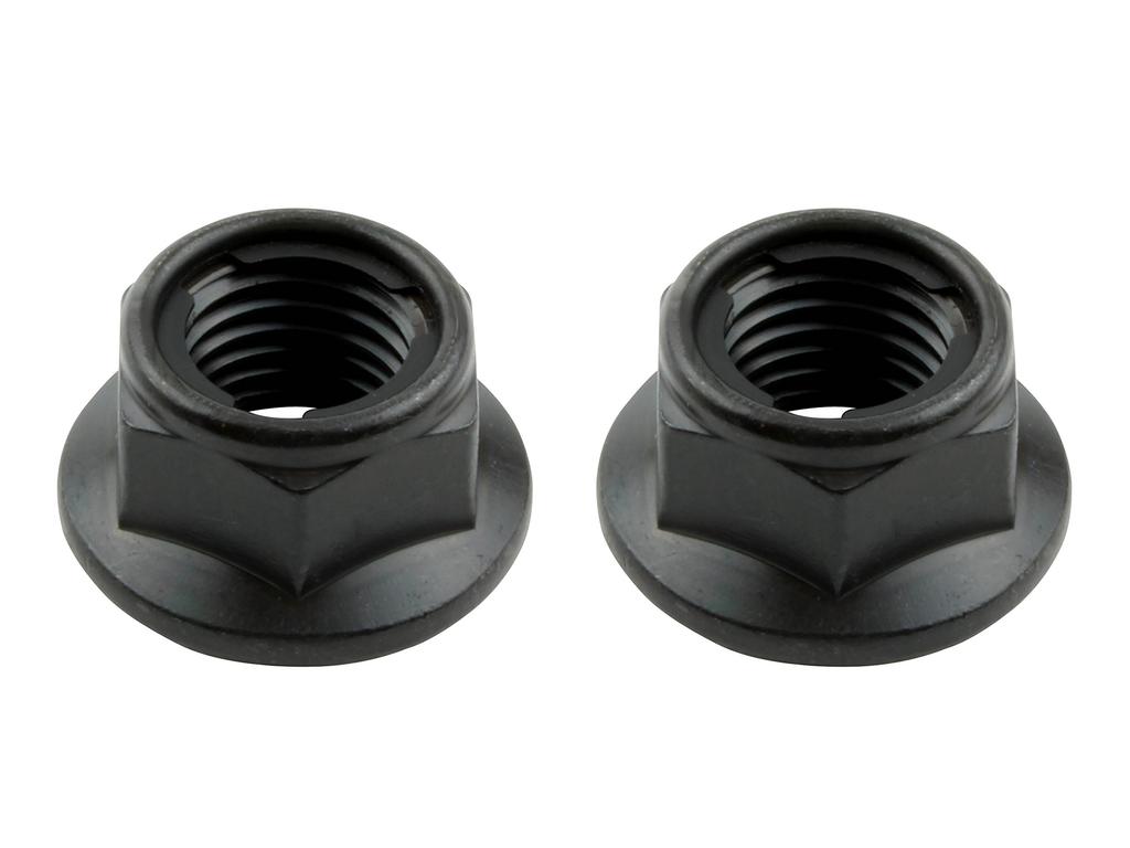 POSH M10 911510-K2 Motorcycle Goods Flanged Lock Nut Stainless Steel P1.25 Black