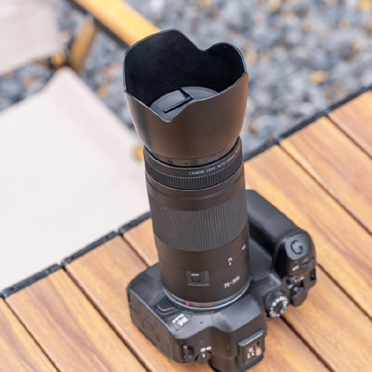 Lens Hood LH-60T Lens Shade Cover for RF 75-300/EF-S 55-250 II Protects From Unwanted Light & Damages