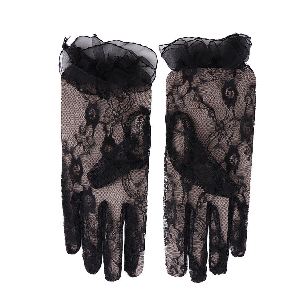 Women Driving Breathable Lace Floral Side Driving Gloves Sexy Lace Gloves Mittens Short Gloves Women Gloves