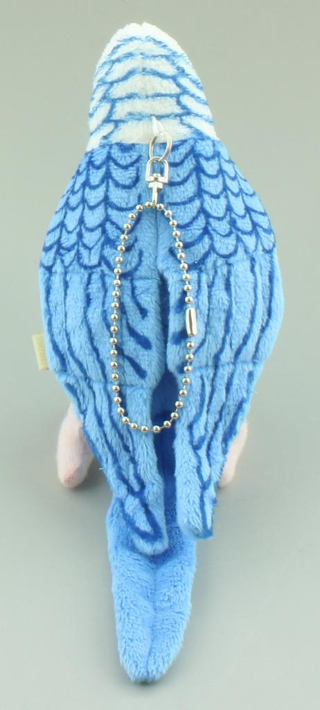 Perruche Ondulée en Peluche Take Off Taille S Bleu