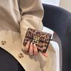 Texture Short Square Purse Portable PU Card Bag Versatile Leopard Print Wallet  Shopping