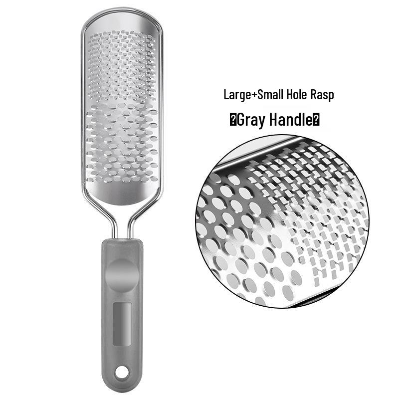 Stainless Steel Foot Exfoliation Tool - File, Brush, Grinder, Stone, and Scrubber Combo.