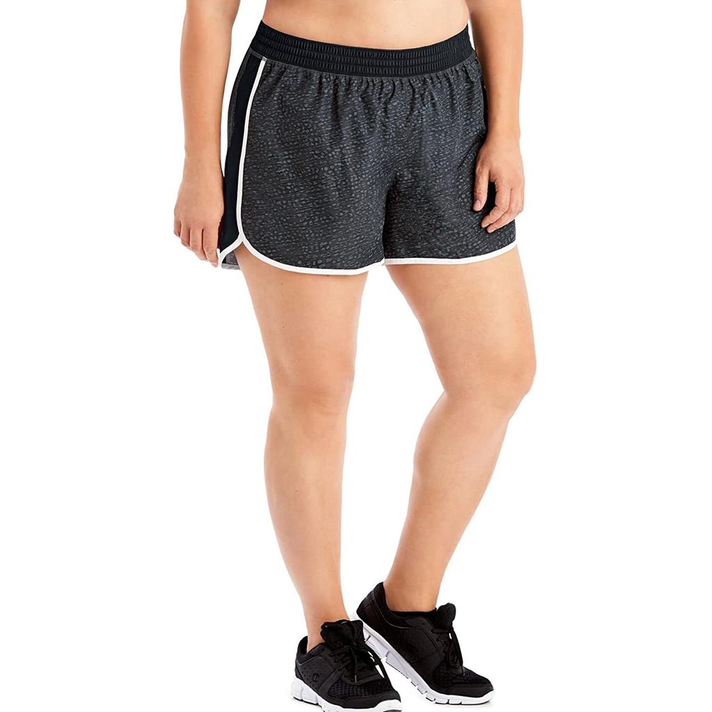 Women Plus Size Athletic Shorts Breathable Lightweight Running Workout Gym Shorts with Elastic Waistband and Side Piping for Comfort and Mobility