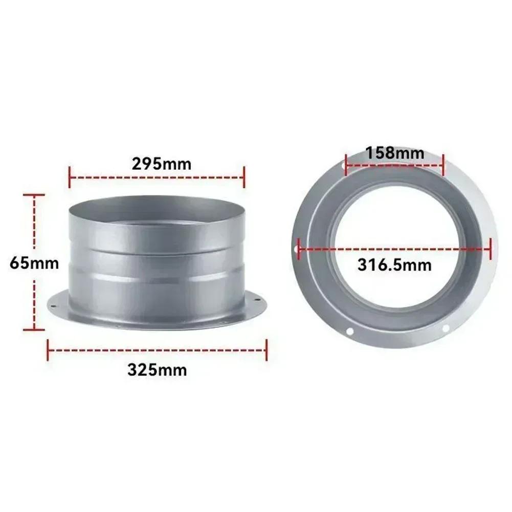 1 Pc  Metal Flange Duct Fan Hose Connector Air Ventilation Adapter For Kitchen Hood Ventilator Pipe Connecting Exhaust Outlet